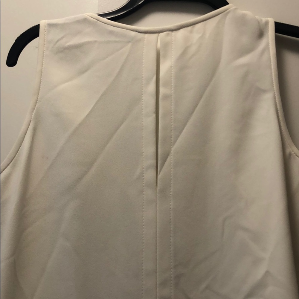NWT Trina Turk White Tank with Zipper - Picture 3 of 3